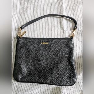 Lodis Black Leather Women's Bag